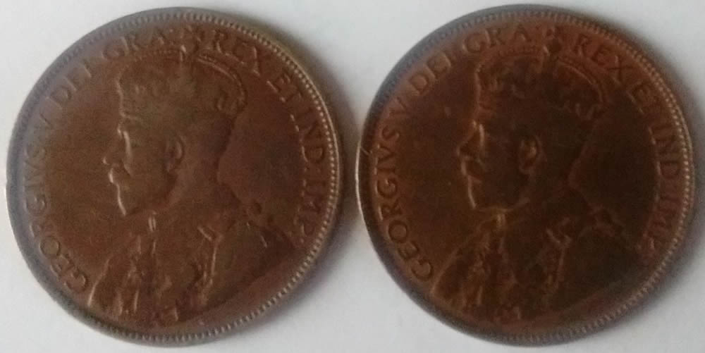 1917-NFLD-Large-One-Cent-X2-Grades-Pls